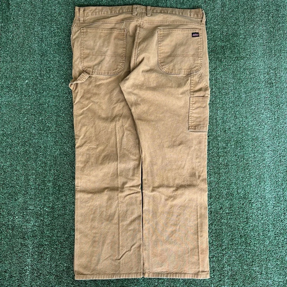 Mens Dickies Carpenter Wide-Leg Carpenter Brown Pants 42x30 20